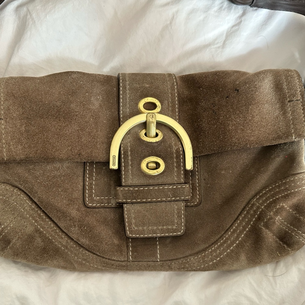 Vintage coach suede